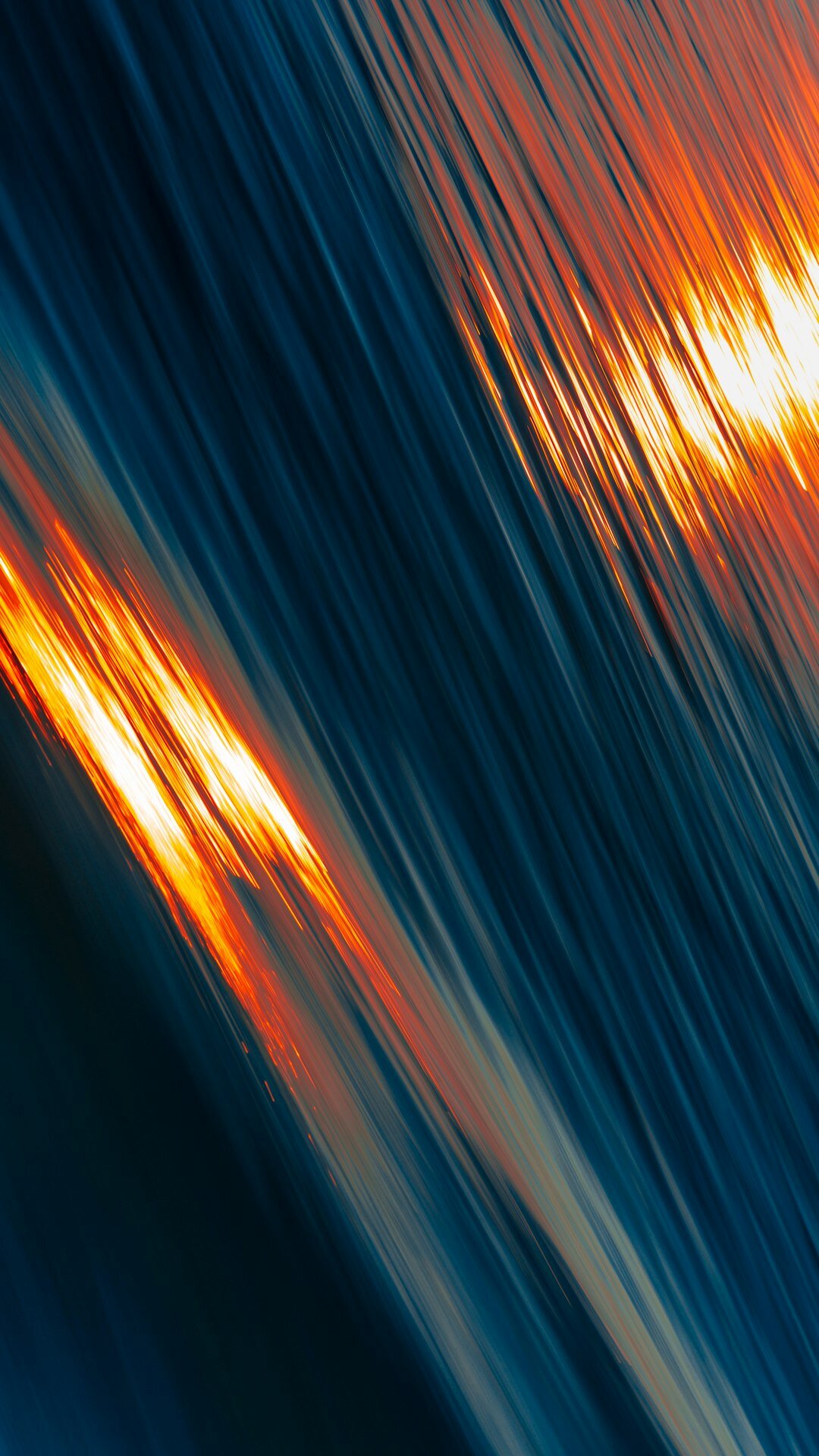 Abstract flowing sculpture in deep blue and amber tones symbolizing business growth